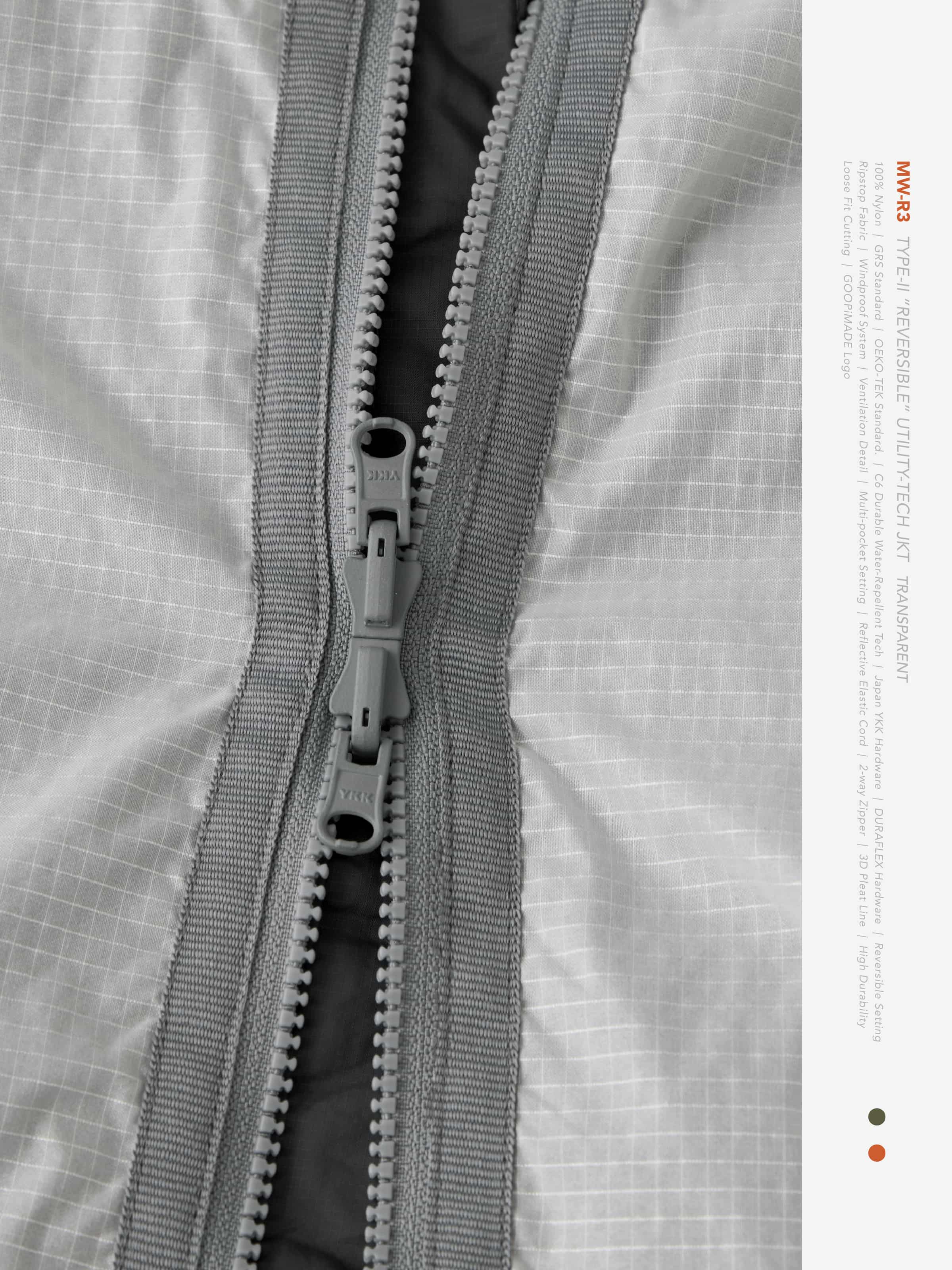 GOOPiMADE x meanswhile “MW-R3” Type-II “REVERSIBLE” Utility-Tech JKT(Transparent) Transparent 1