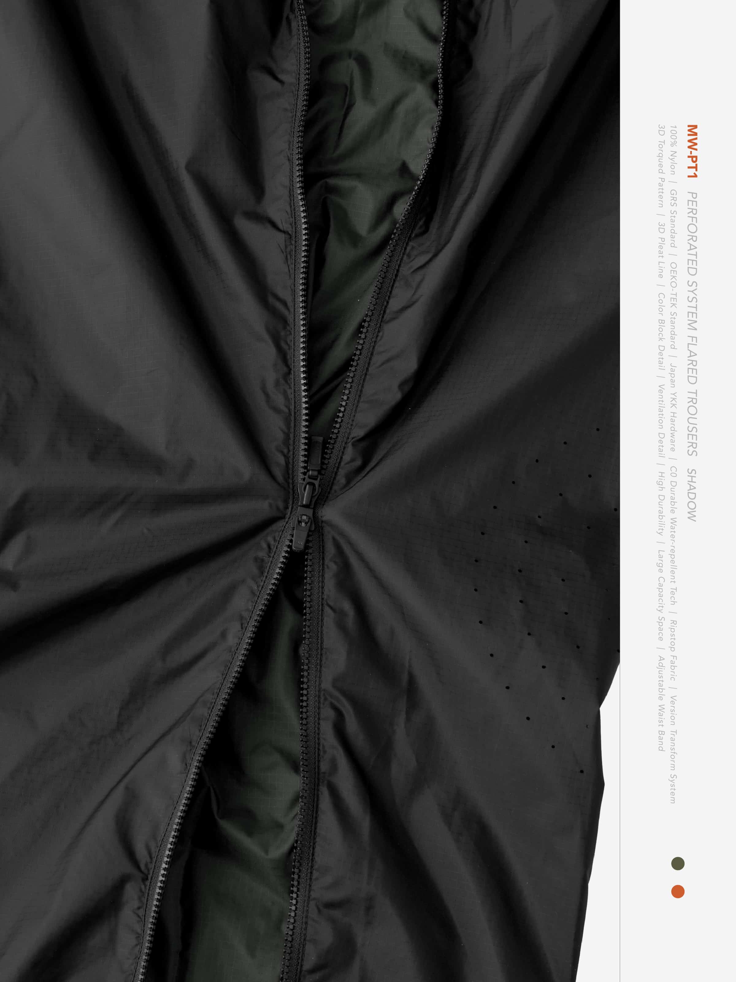 【GOOPiMADE×meanswhile】“MW-PT1” Perforated System Flared Trousers - Shadow Shadow 1