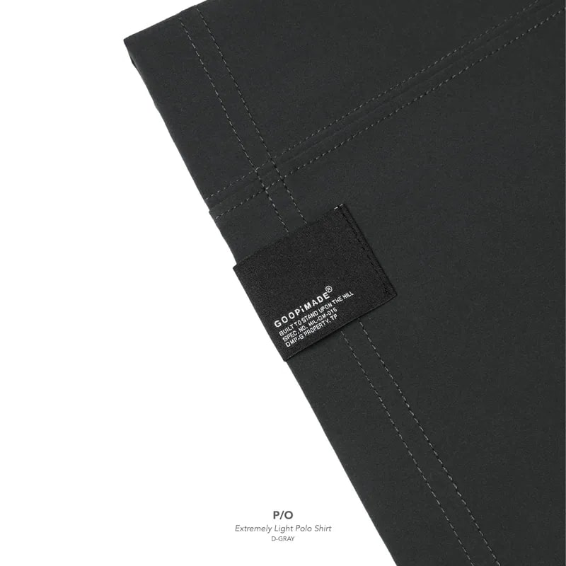 【GOOPiMADE】P/O - Extremely Light Polo Shirt - D-Gray D-Gray 1