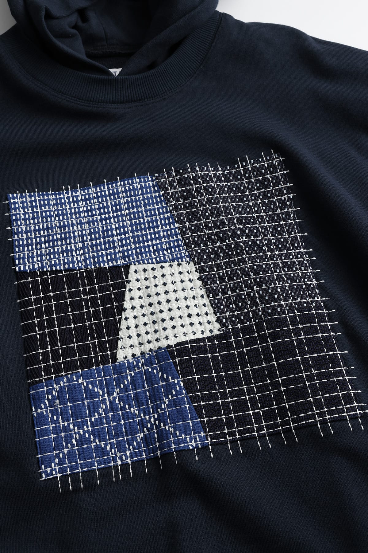 【FDMTL】PATCHWORK SWEAT PARKA NAVY 1