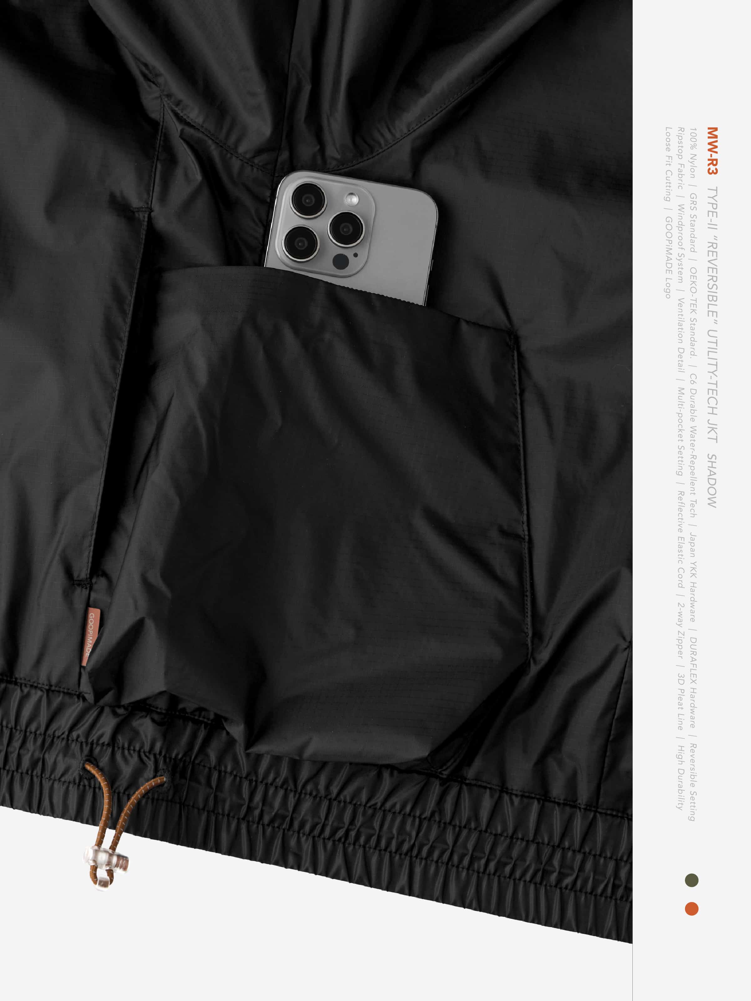 GOOPiMADE x meanswhile “MW-R3” Type-II “REVERSIBLE” Utility-Tech JKT(Shadow) Shadow 1