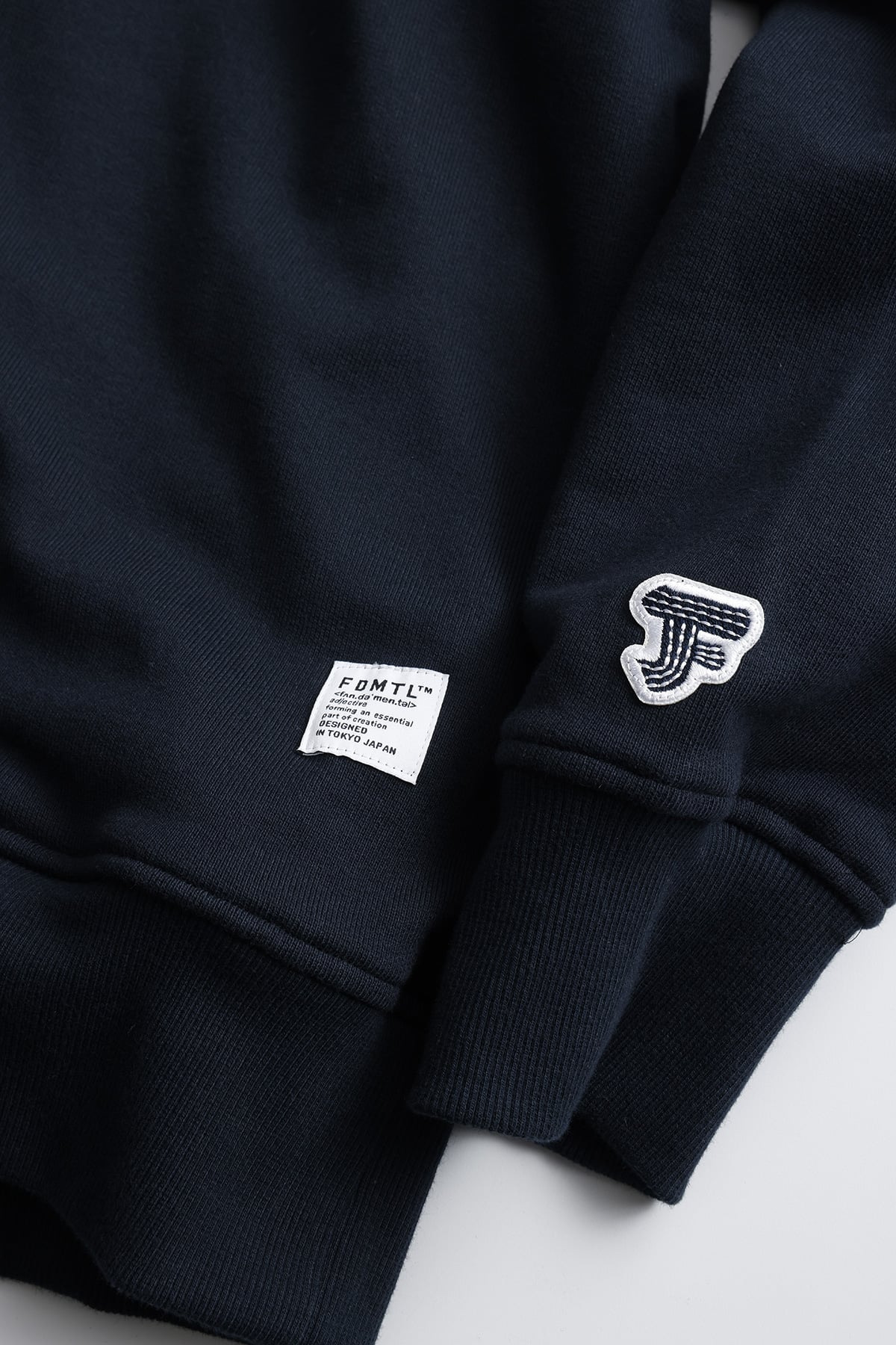 【FDMTL】PATCHWORK SWEAT PARKA NAVY 1