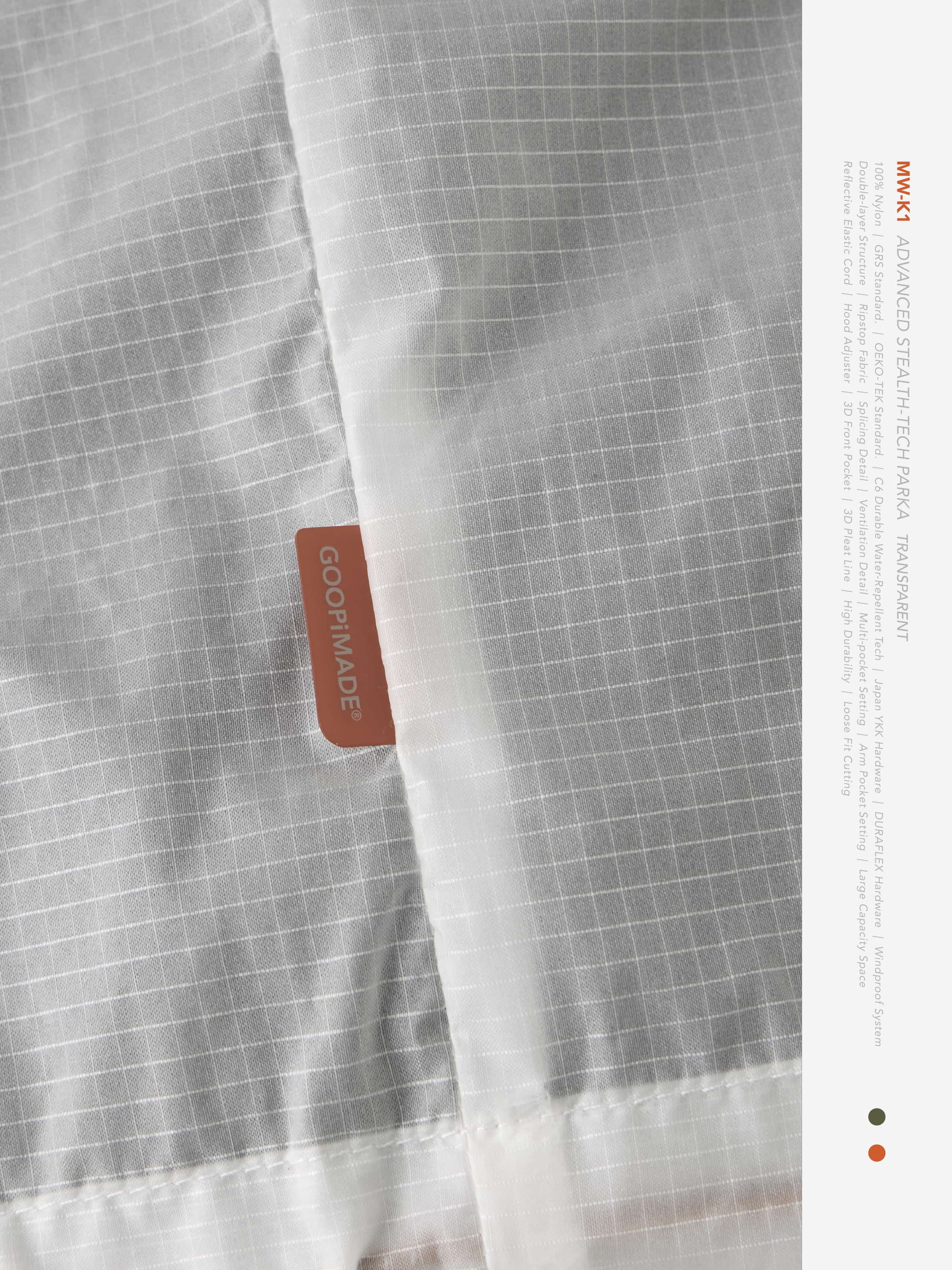 【GOOPiMADE × meanswhile】“MW-K1” Advanced Stealth-Tech PARKA(Transparent) Transparent 1