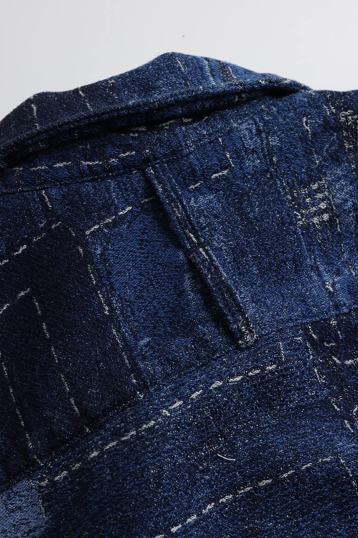 【FDMTL】BORO JAQUARD SHIRTS JACKET RINSE INDIGO 2