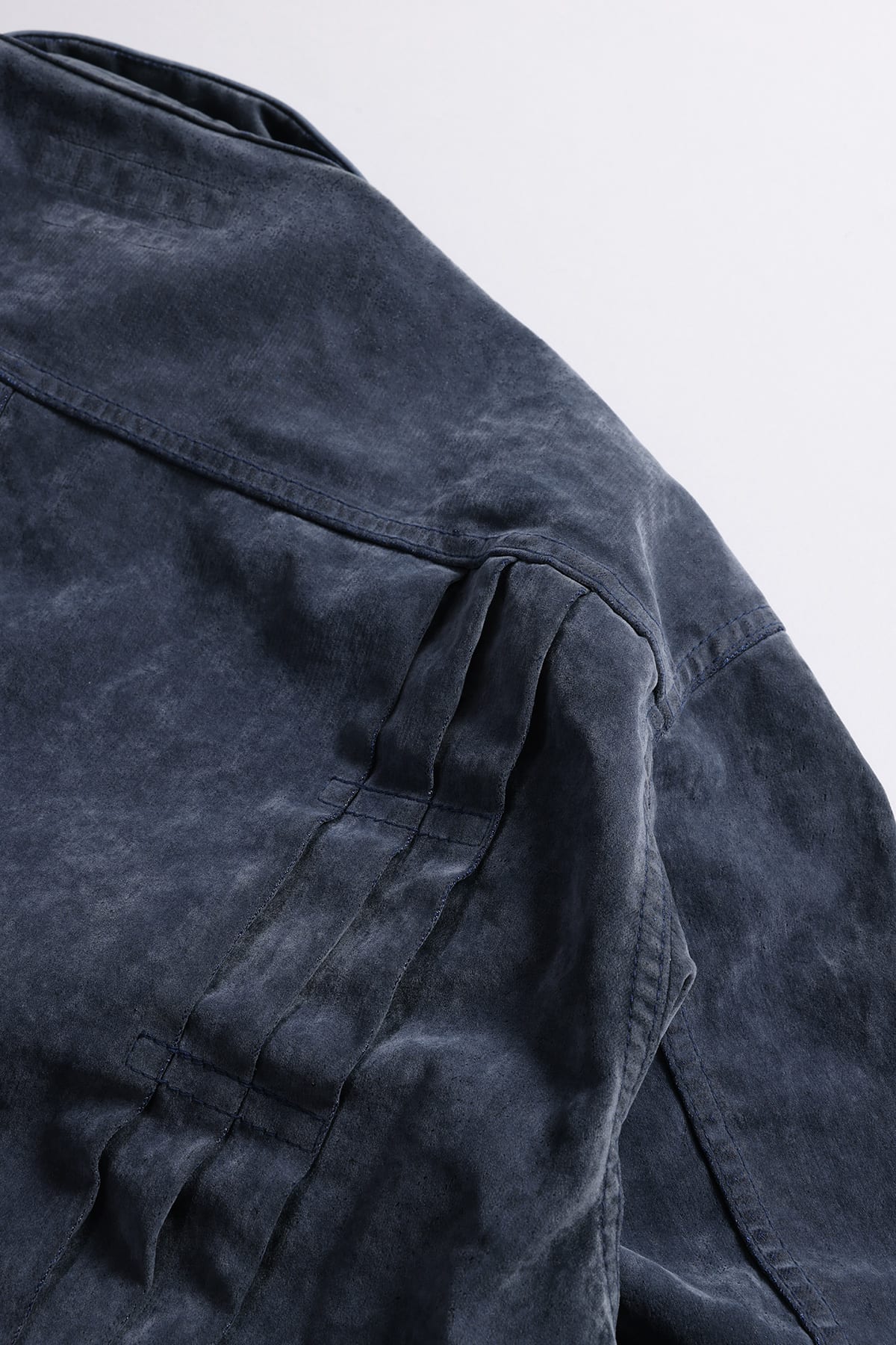 【FDMTL】FLOCK LEATHER JACKET RINSE INDIGO 2