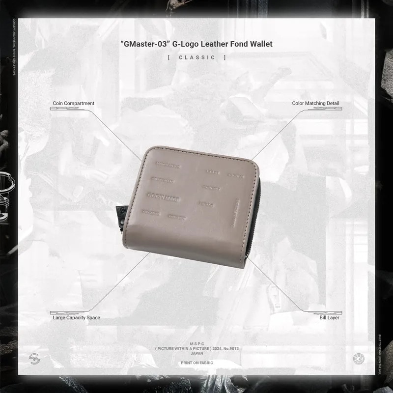 【master-piece×GOOPiMADE】G-Logo Leather Fond Wallet beige Free
