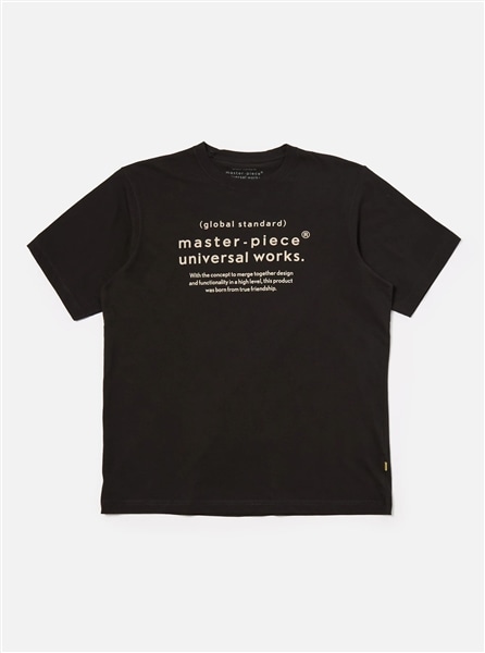 【master-piece x Universal Works】Print Tee in Black Single Jersey Black M