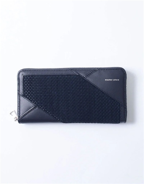【master-piece】NISHIJIN EXCLUSIVE EDITION ラウンドファスナーウォレット(NAVY) NAVY Free
