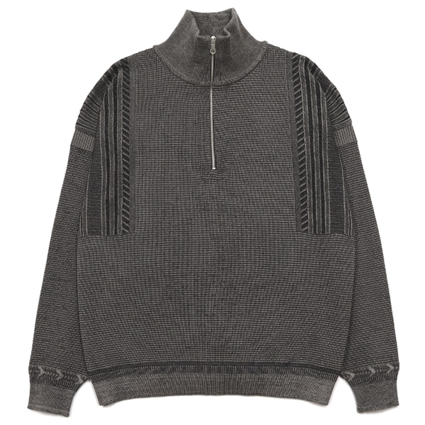 YASHIKI】Fuyushigure Half Zip Knit (GREIGE)(1 GREIGE)｜ MSPC