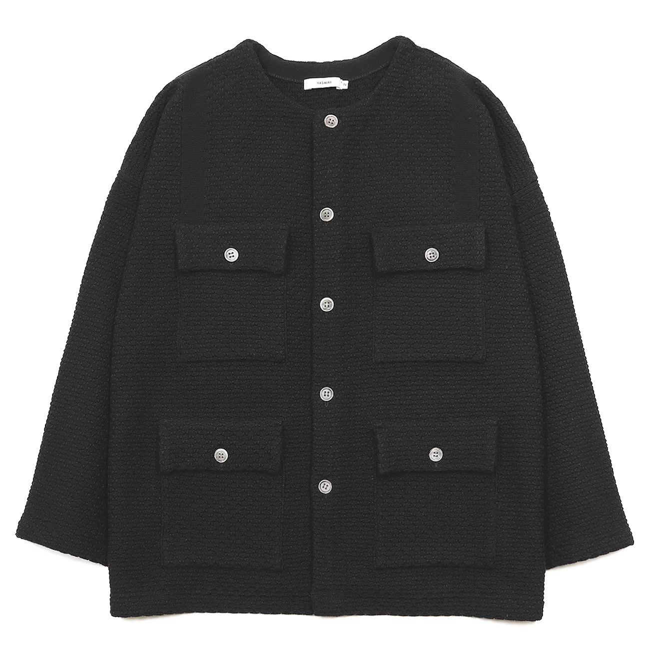 【YASHIKI】Shinsetu Knit Jacket (BLACK) BLACK 1