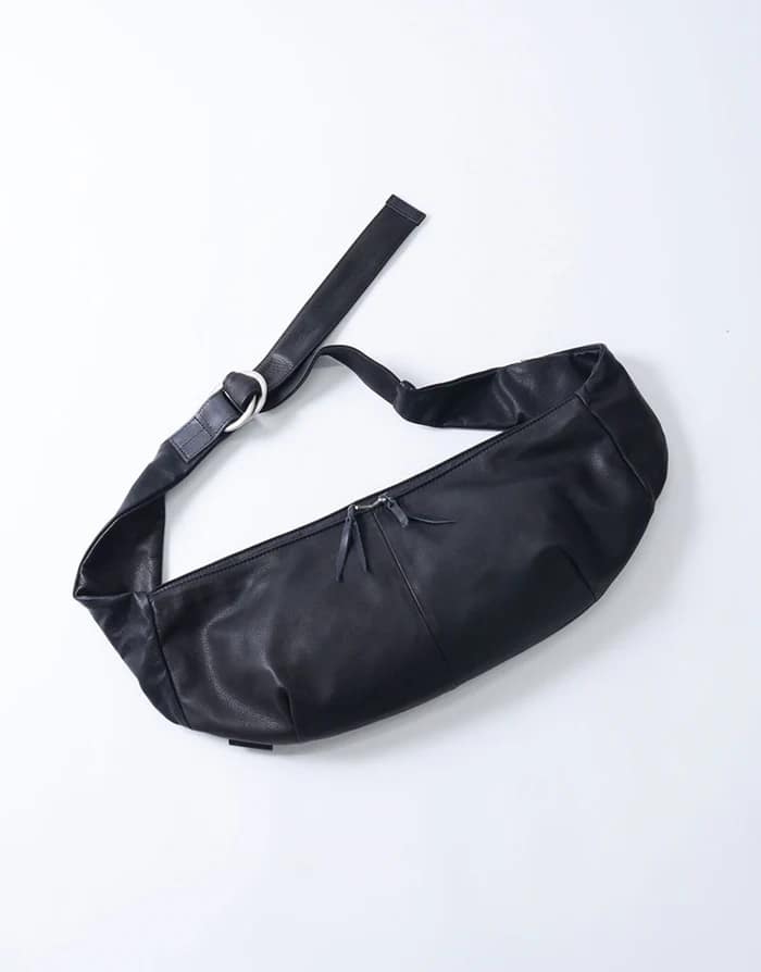 【master-piece】Sash Leather「M」（Black） Black Free