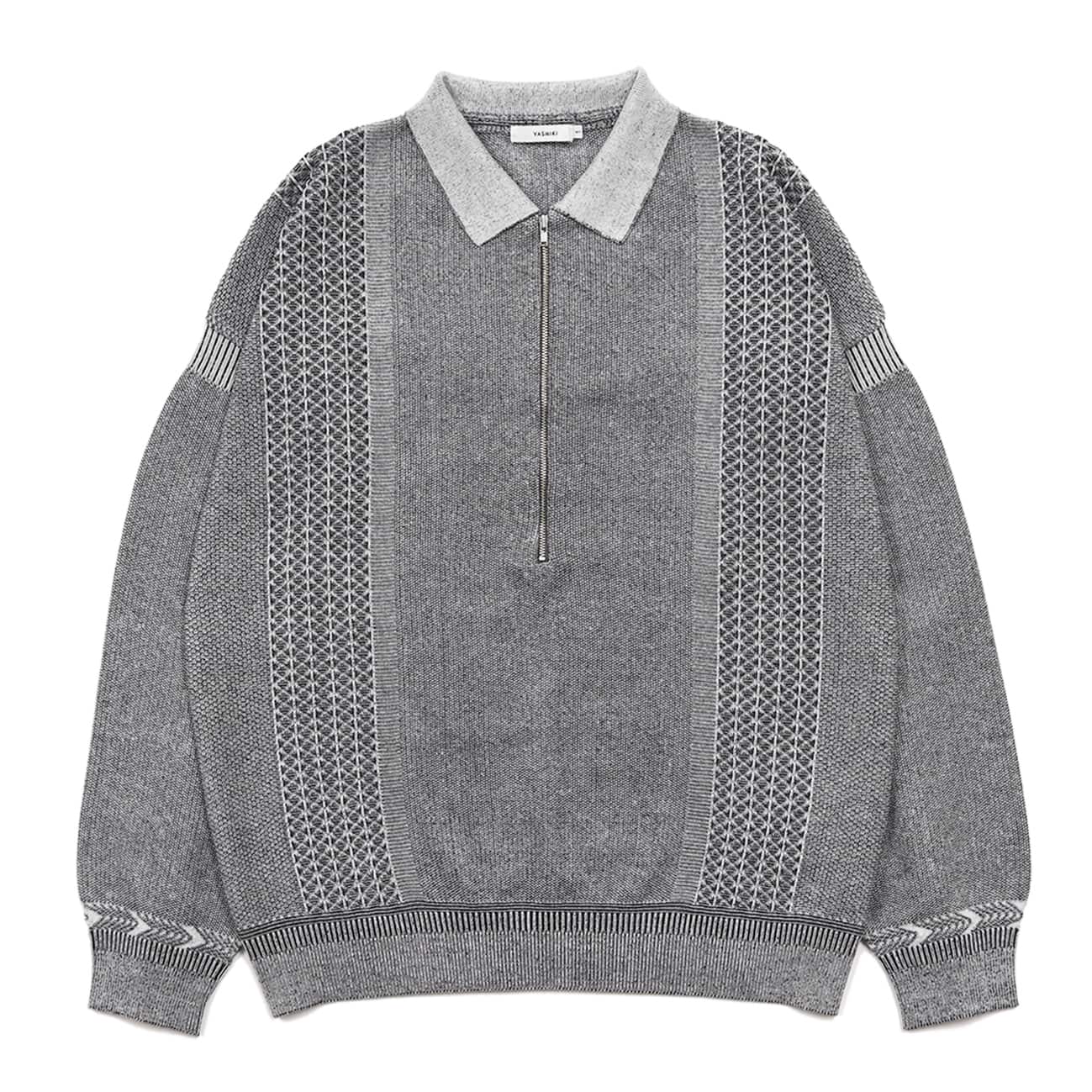 【YASHIKI】Kanto ZIp Polo (MIX-GRAY) MIX-GRAY 1