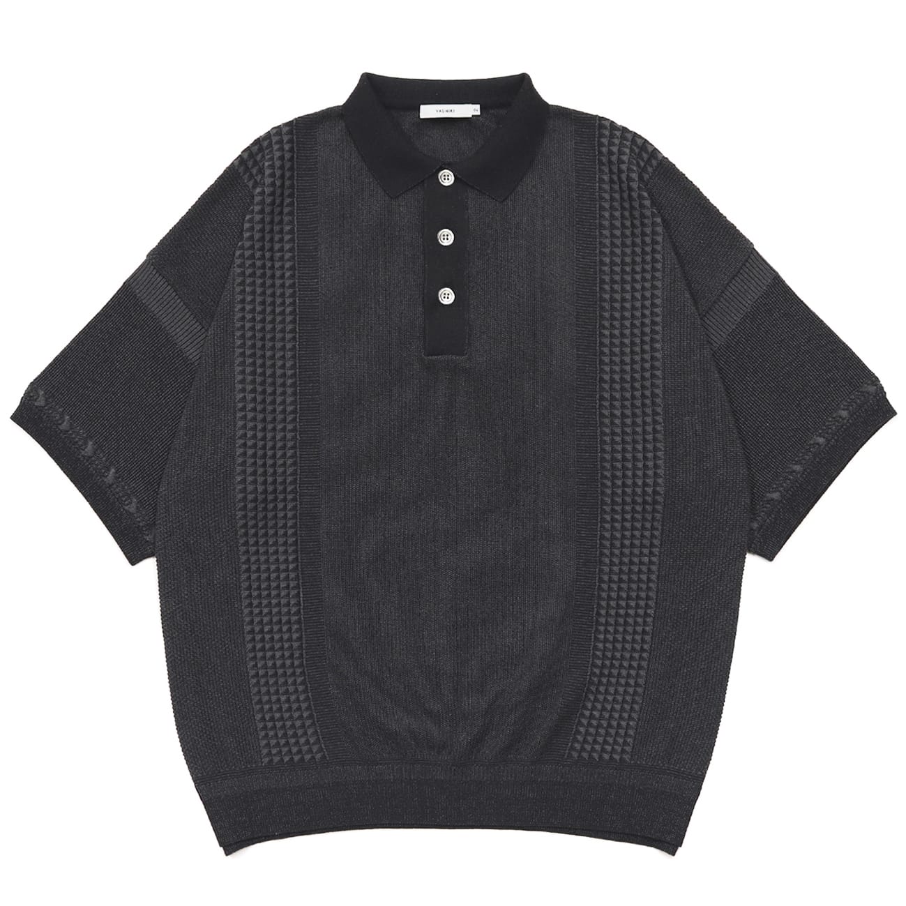 【YASHIKI】Aotsuyu Knit Polo (BLACK) BLACK 1