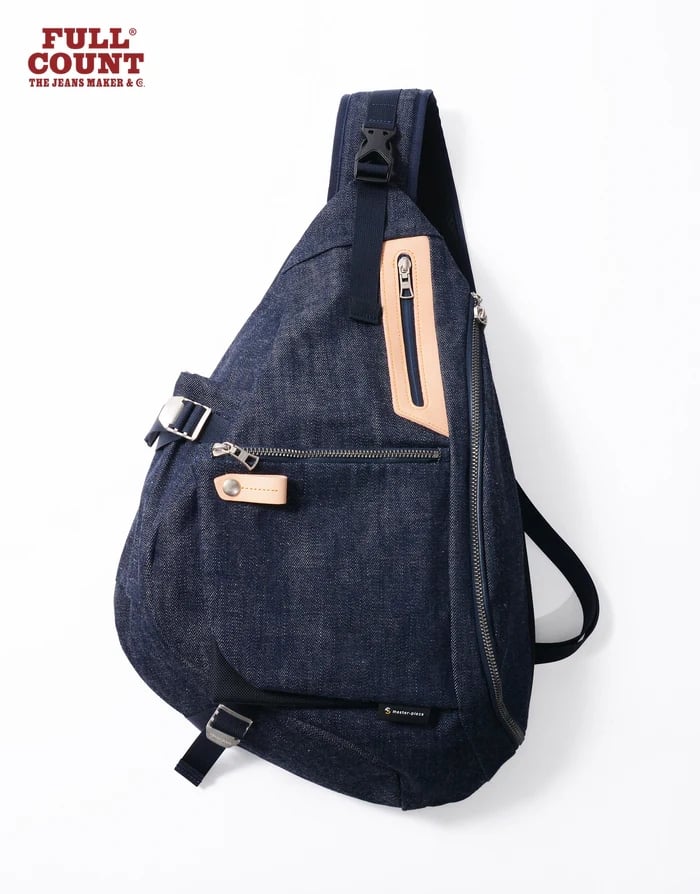 【FULLCOUNT x master-piece Collaboration Series】ワイドスリングバッグ INDIGO