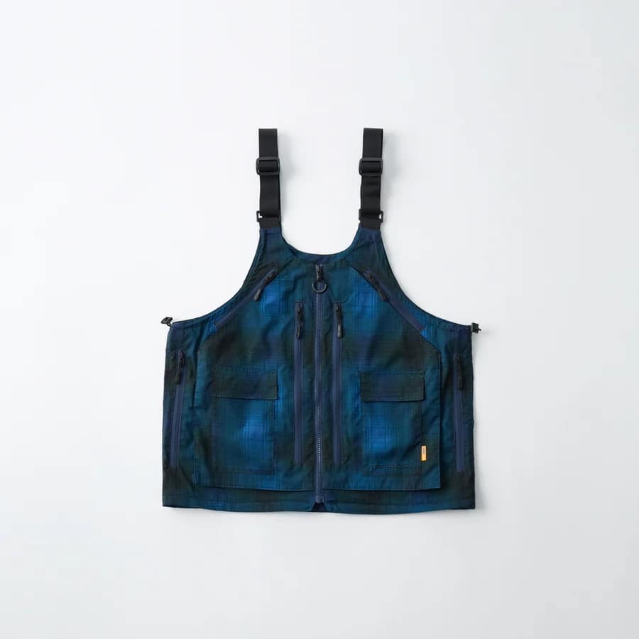 【White Mountaineering】WM × GRIPSWANY OMBRE CHECK 2WAY GEAR PACK VEST 4.0 (NAVY) NAVY M