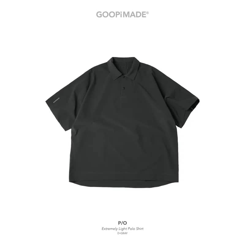 【GOOPiMADE】P/O - Extremely Light Polo Shirt - D-Gray D-Gray 1