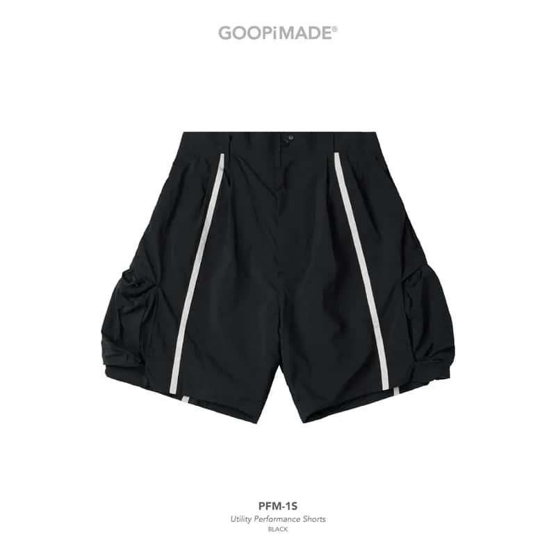 【GOOPiMADE】PFM-1S Utility Performance Shorts - Black Black 1