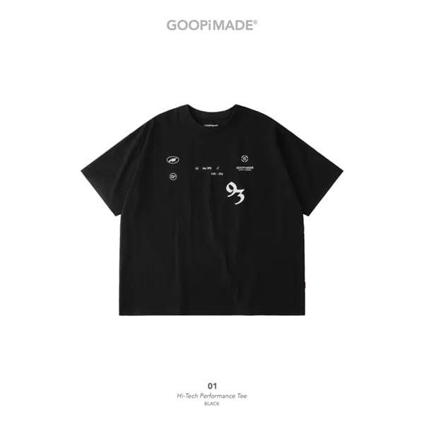【GOOPiMADE】01 Hi-Tech Performance Tee - Black Black 1