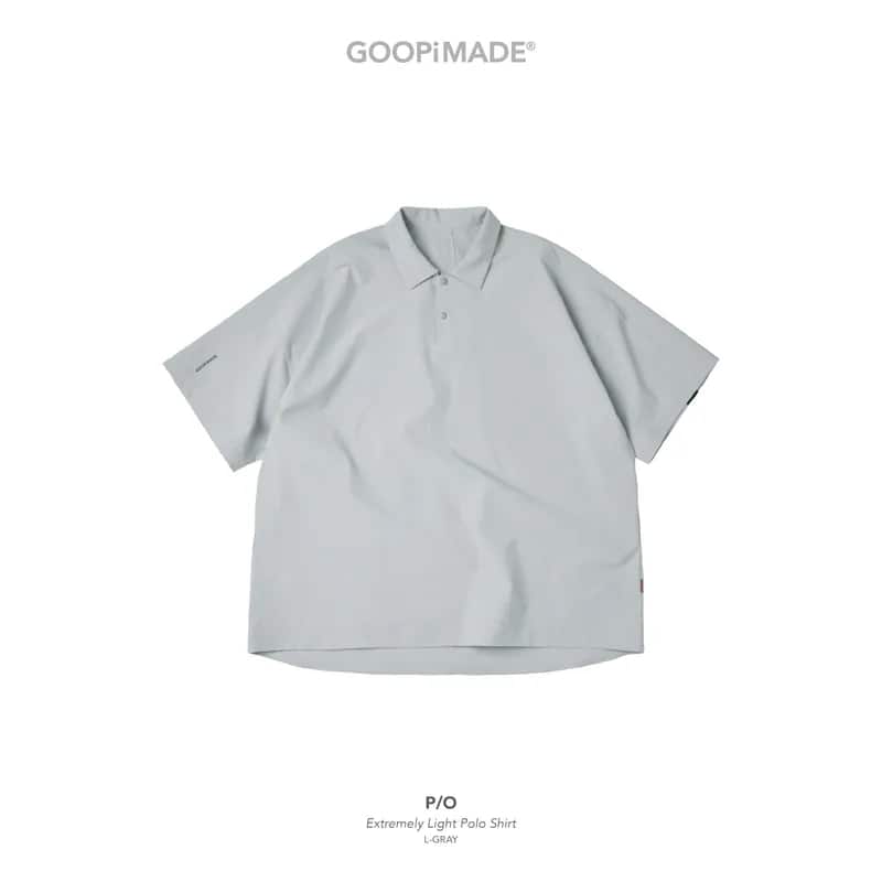 【GOOPiMADE】P/O - Extremely Light Polo Shirt - L-Gray