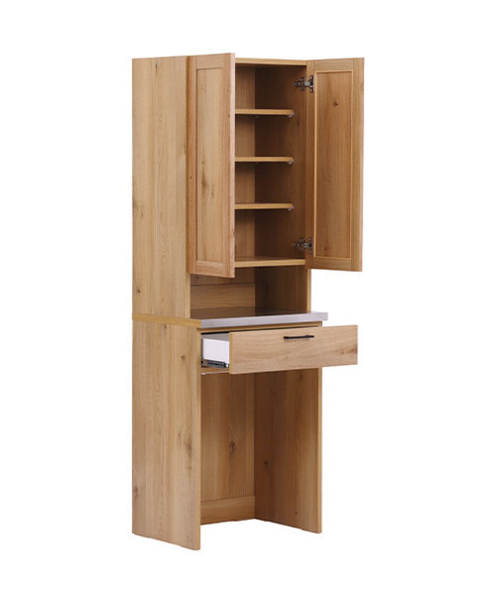 リンツ 60ダイニングボードダスト ブラウン×取っ手ホワイト