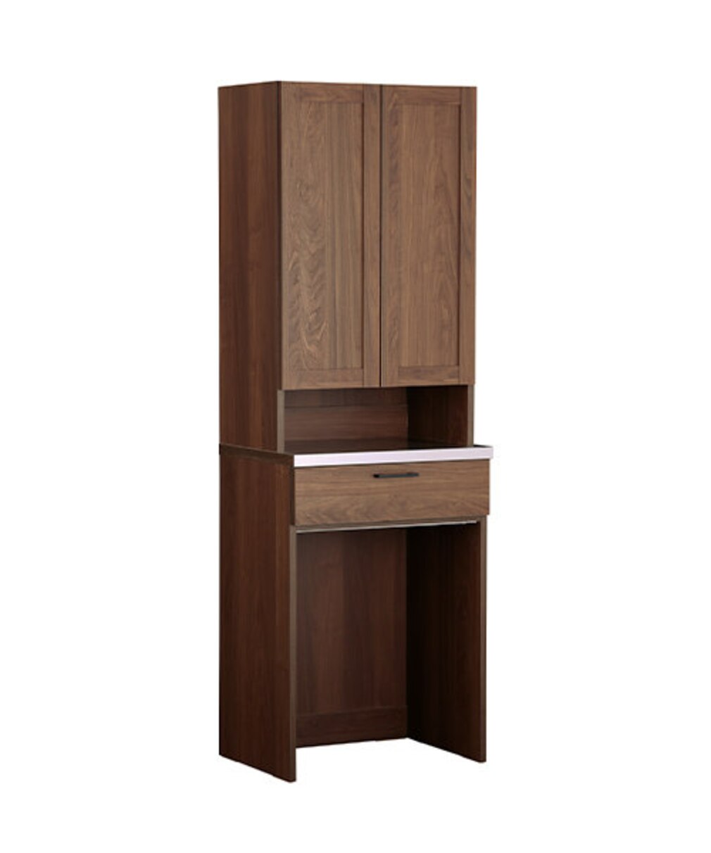 リンツ 60ダイニングボードダスト ブラウン×取っ手ホワイト