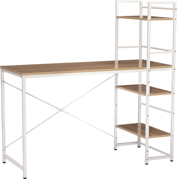 ターブルタワーデスク 120Ⅱ ホワイト×ナチュラル