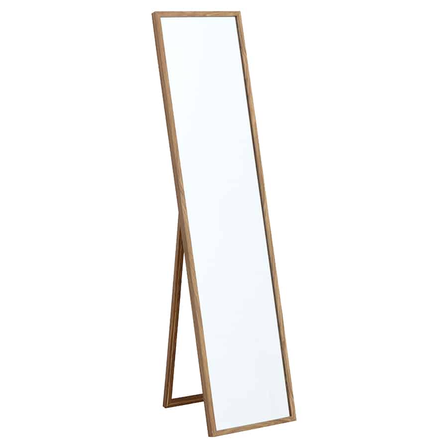 ウォールスタンドミラー ミディアムブラウン