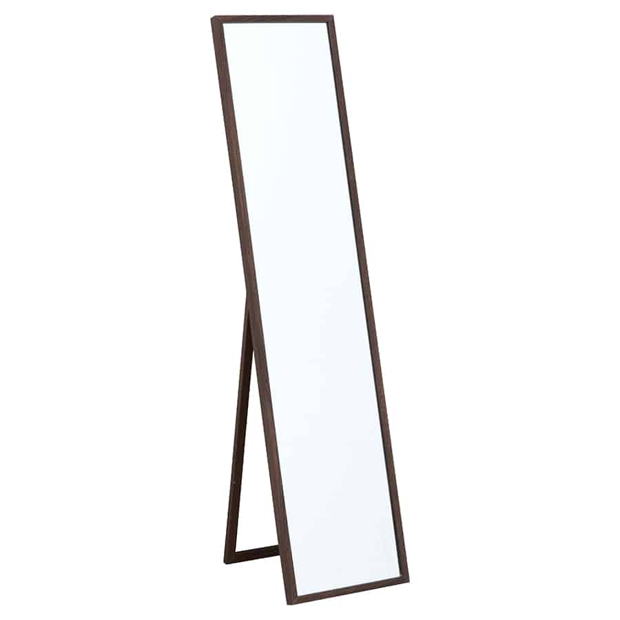 ウォールスタンドミラー ブラウン