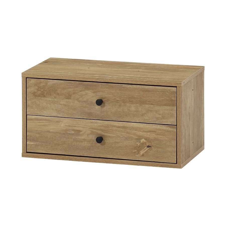 EZBO コネクトボックス引出し2杯 ナチュラル