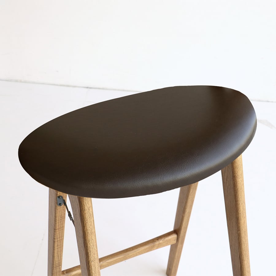 butler ダイニング折りたたみスツール ブラウン(PVC)