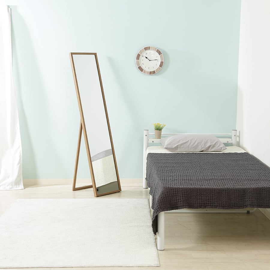 ウォールスタンドミラー ミディアムブラウン