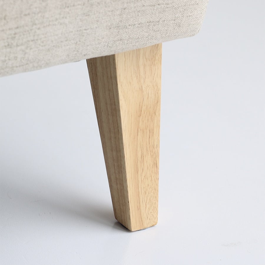 ウッドアームソファ アイボリー