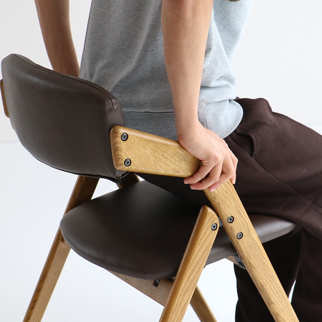 butler ダイニング折りたたみチェア カーキ