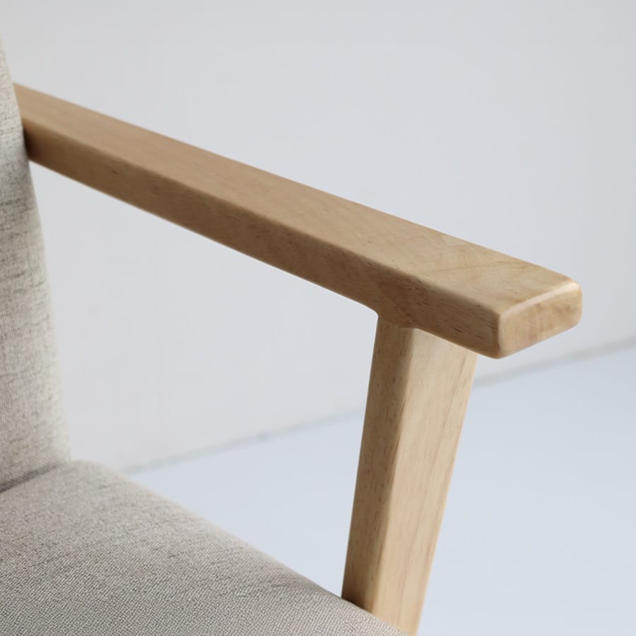 ウッドアームソファ アイボリー