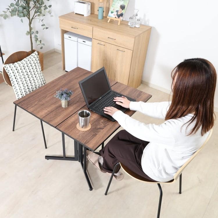 51287 両バタマルチテーブル幅80cm BR BR
