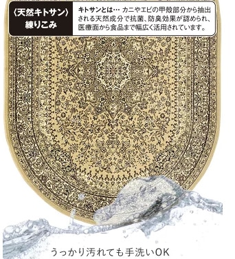 サンマリノ フロアラグ（楕円130×185cm）ブルー ブルー