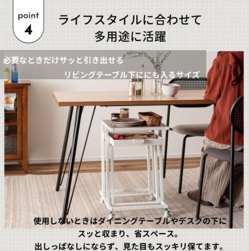 【送料無料】MIP-18WH サイドテーブル ホワイト ホワイト