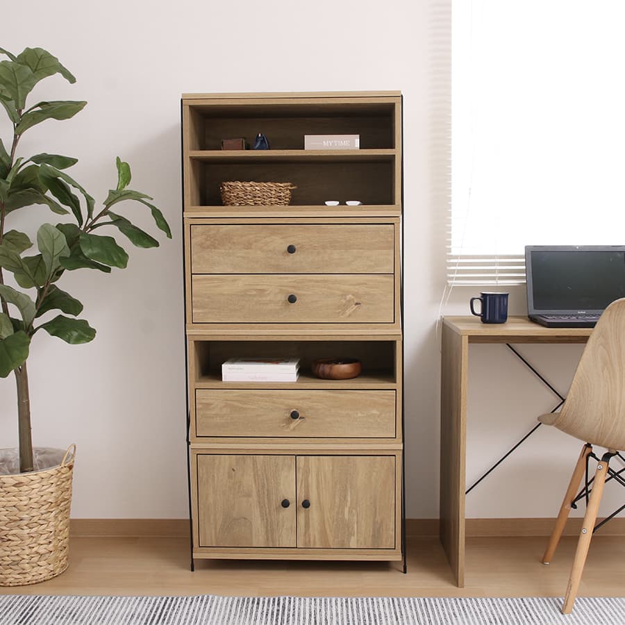 EZBO コネクトボックス引出し1杯 ナチュラル