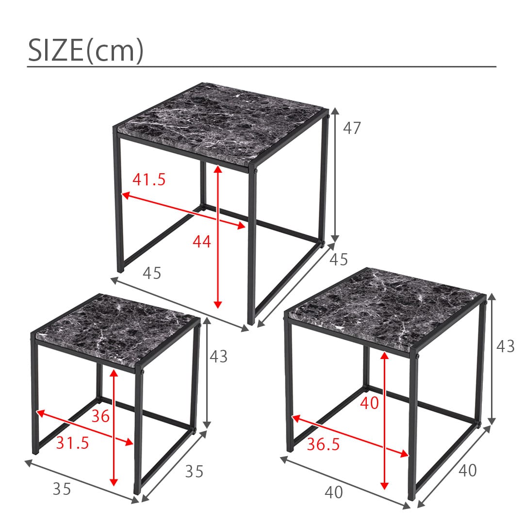 テーブル3点セット MWH