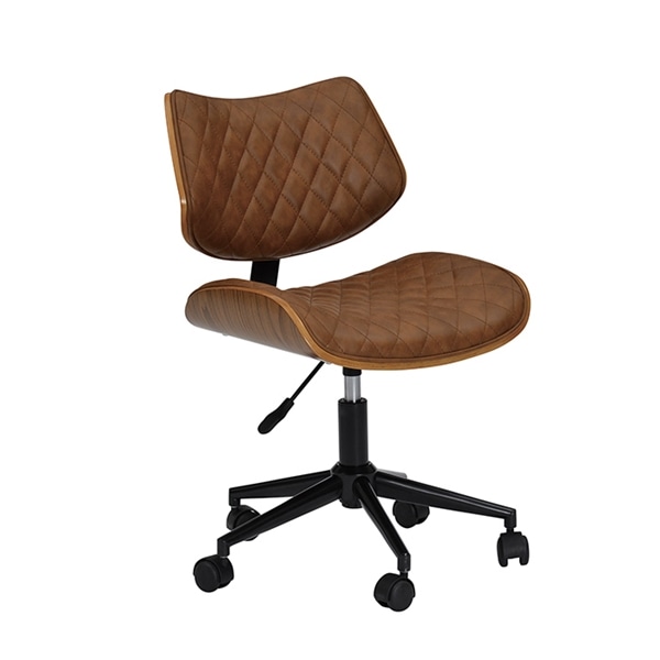 オフィスチェア〈デニーロ〉 ブラウン(合皮)