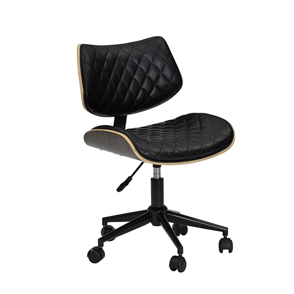 オフィスチェア〈デニーロ〉 ブラック(合皮)