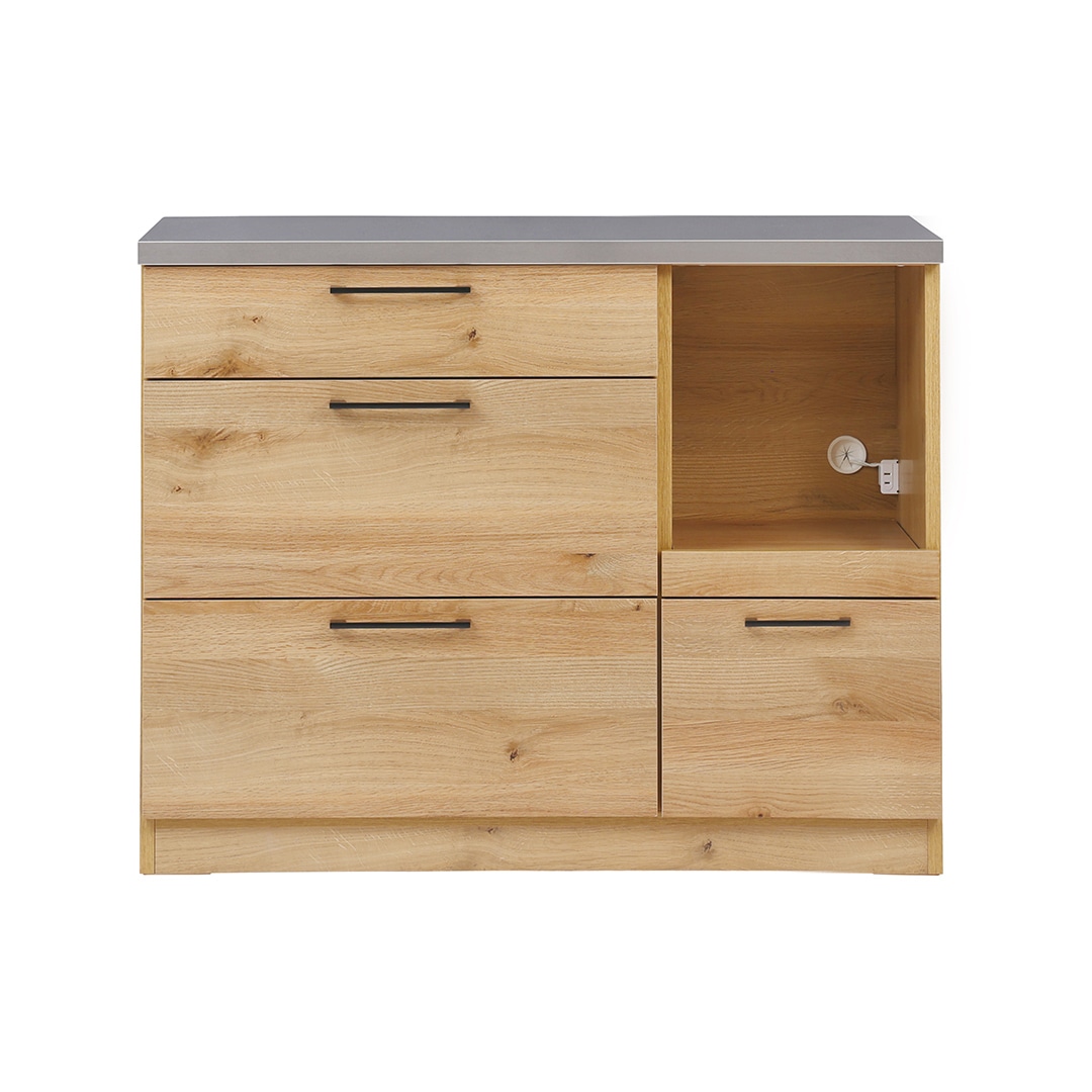 リンツ 110カウンター ナチュラル×取っ手ブラック