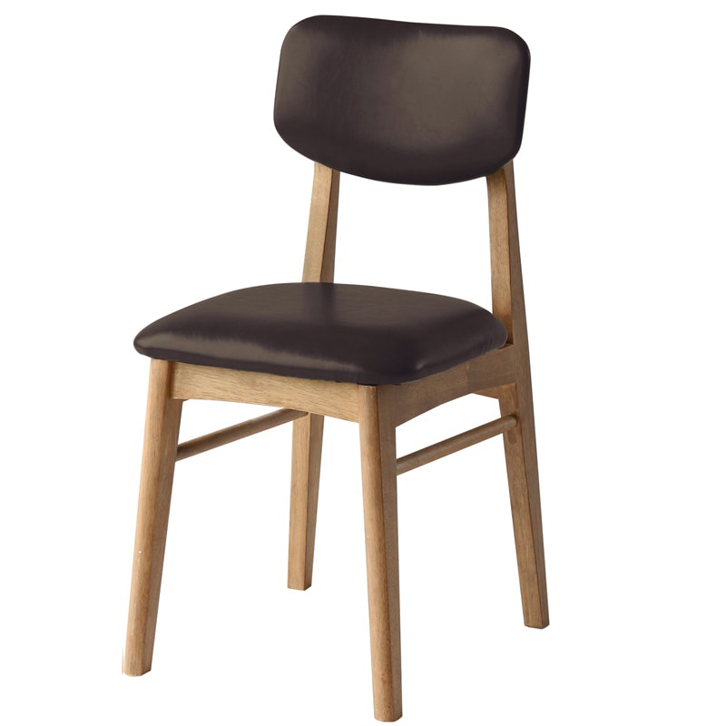 ラシック チェア 合皮座ブラウン