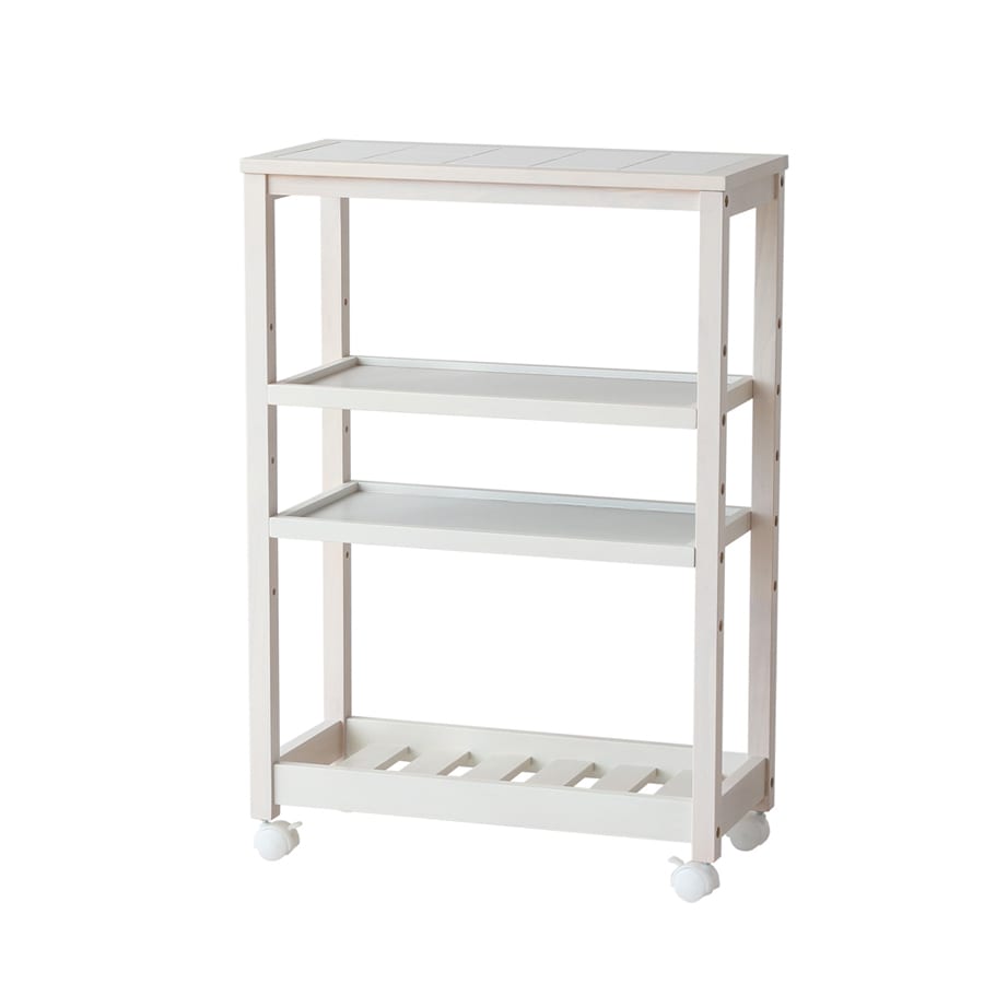 SOUP スリムワゴン4段 ホワイト