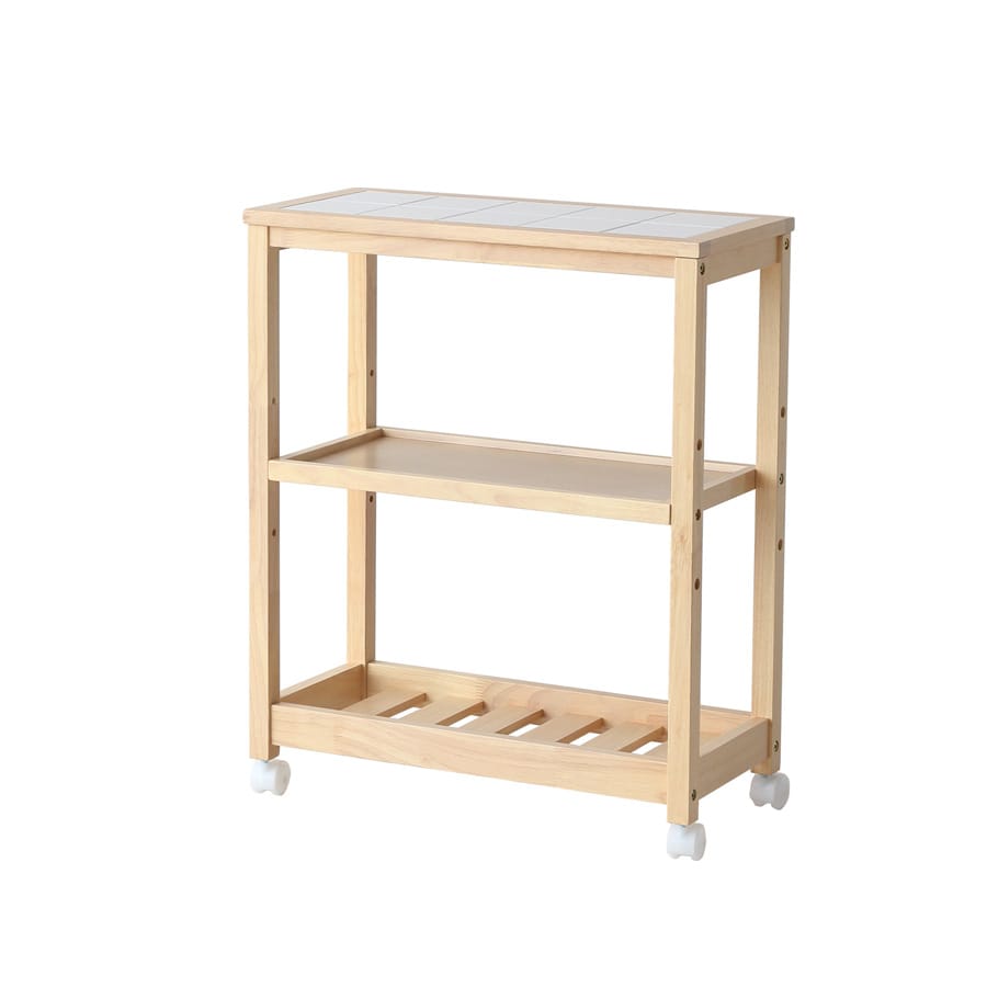 SOUP スリムワゴン3段 ナチュラル