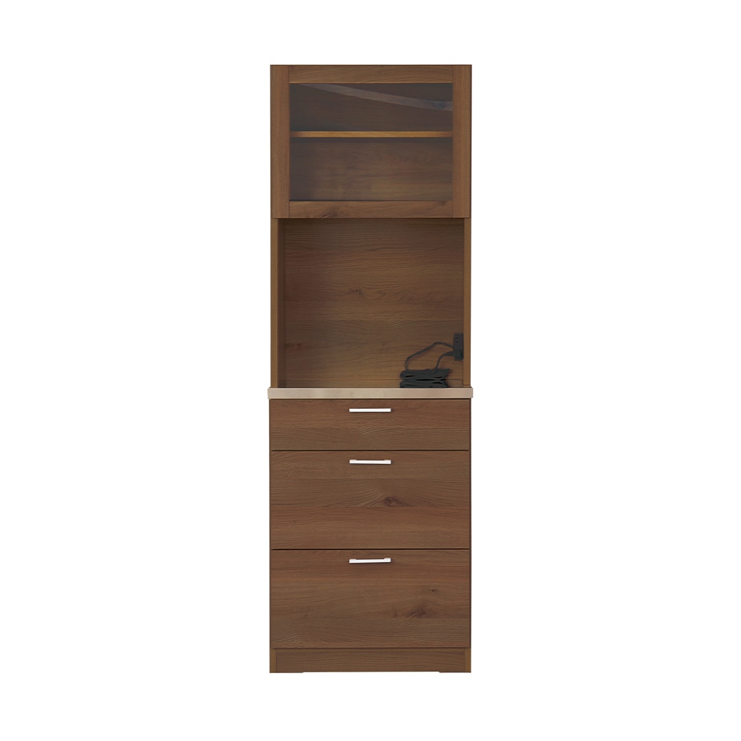 ブラウン×取っ手ホワイト