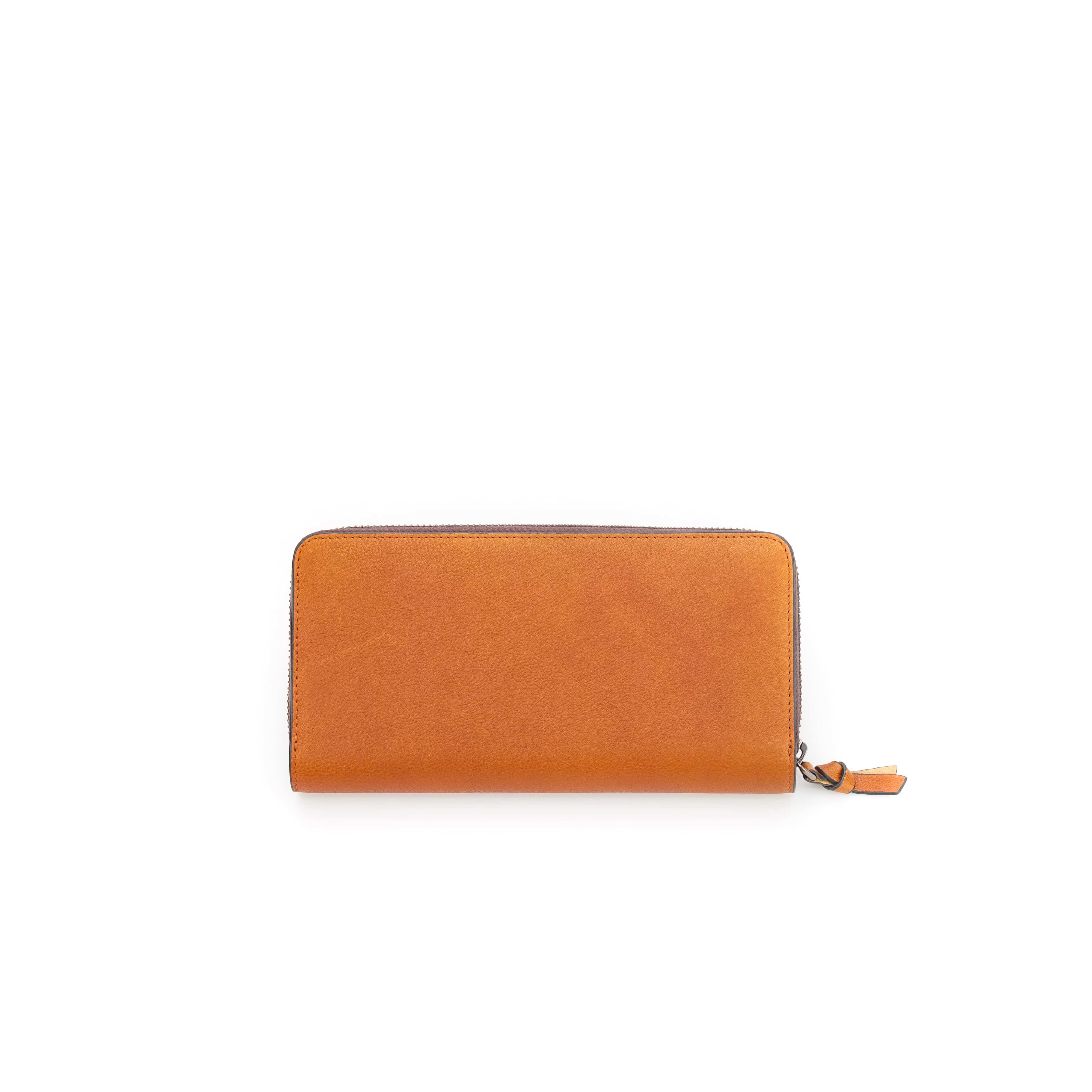 【ZONALE ORLO ラウンドファスナー長財布】 ブラウン31224