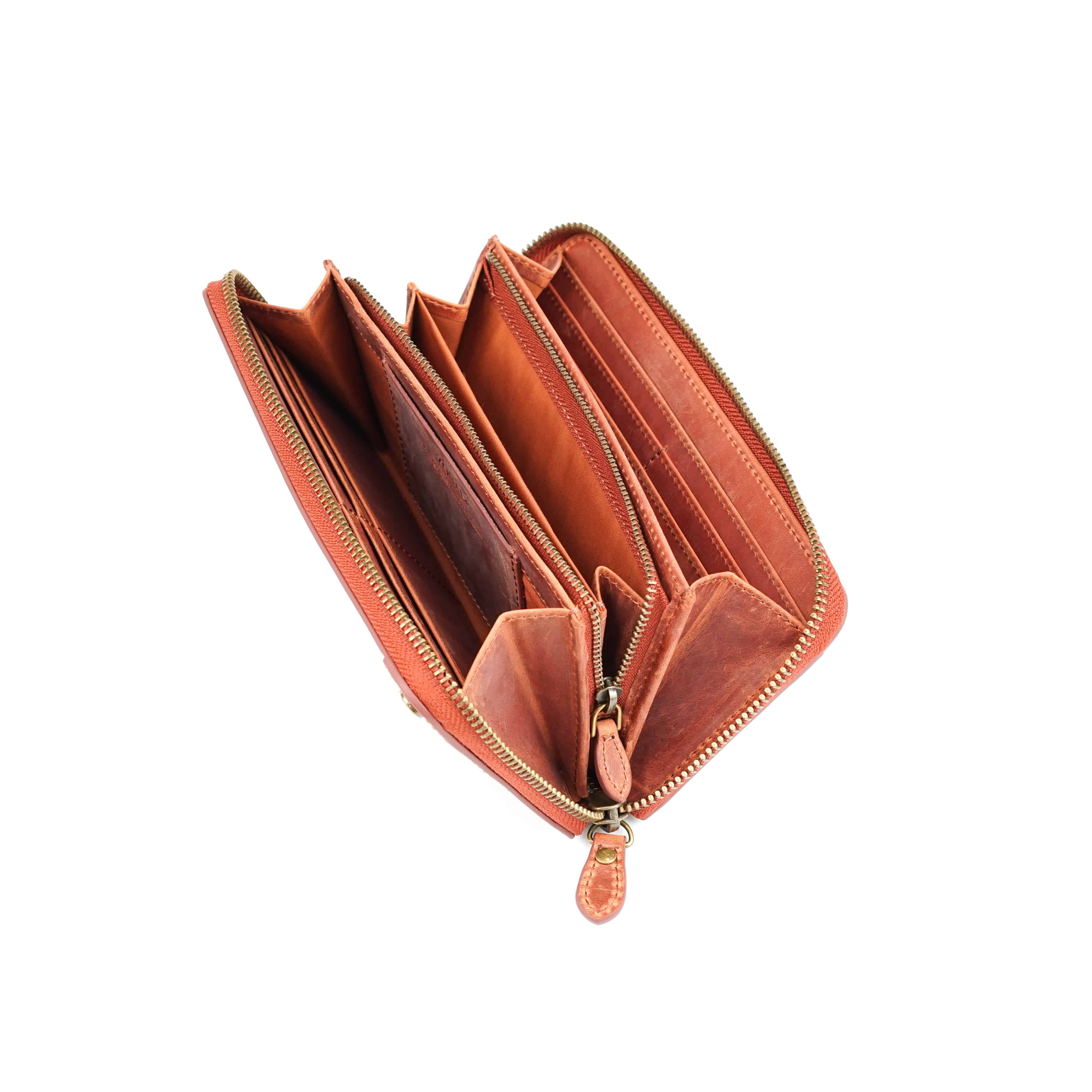 ZONALE VINTAGE ラウンドファスナー長財布 黒色　31143