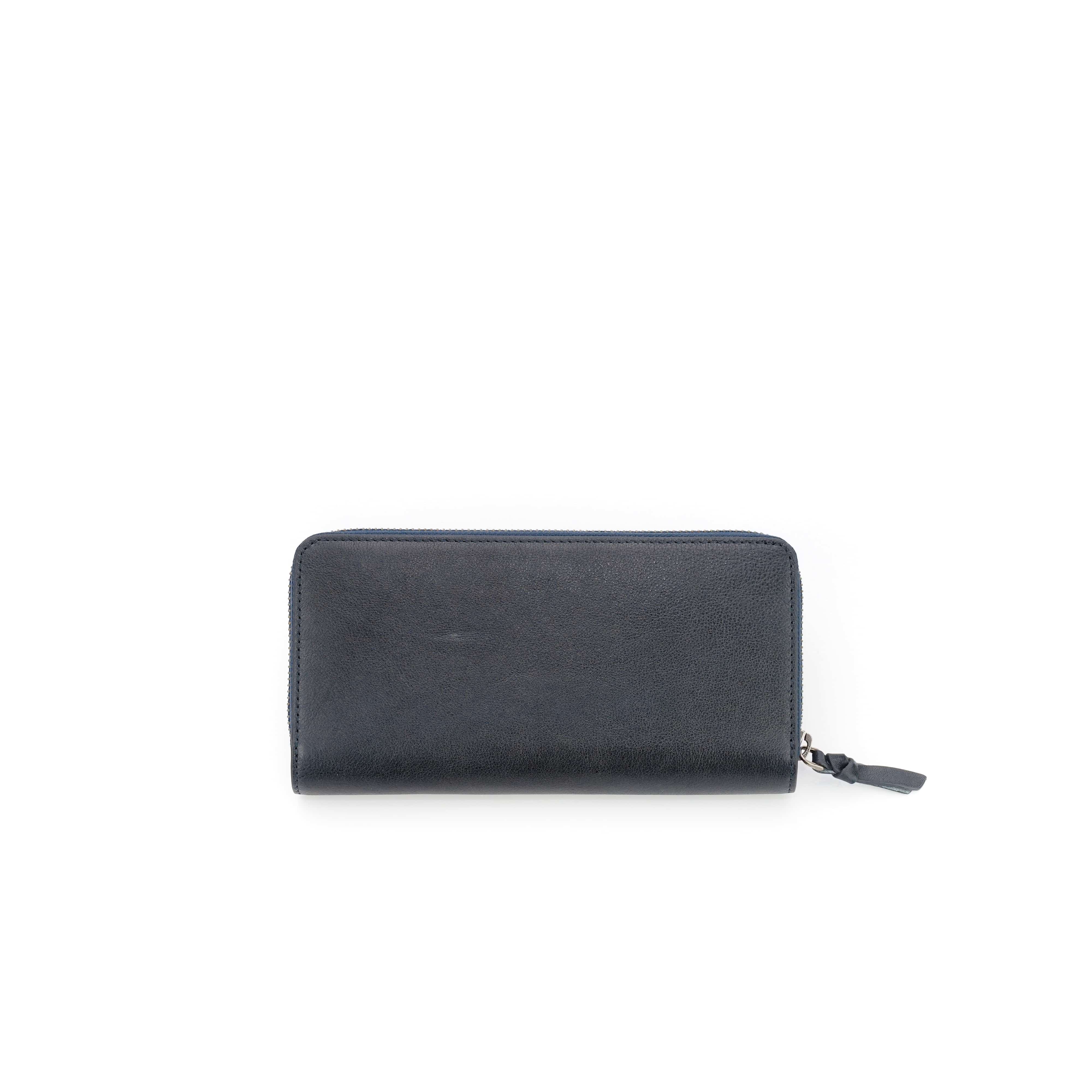 【ZONALE ORLO ラウンドファスナー長財布】 ネイビー31224