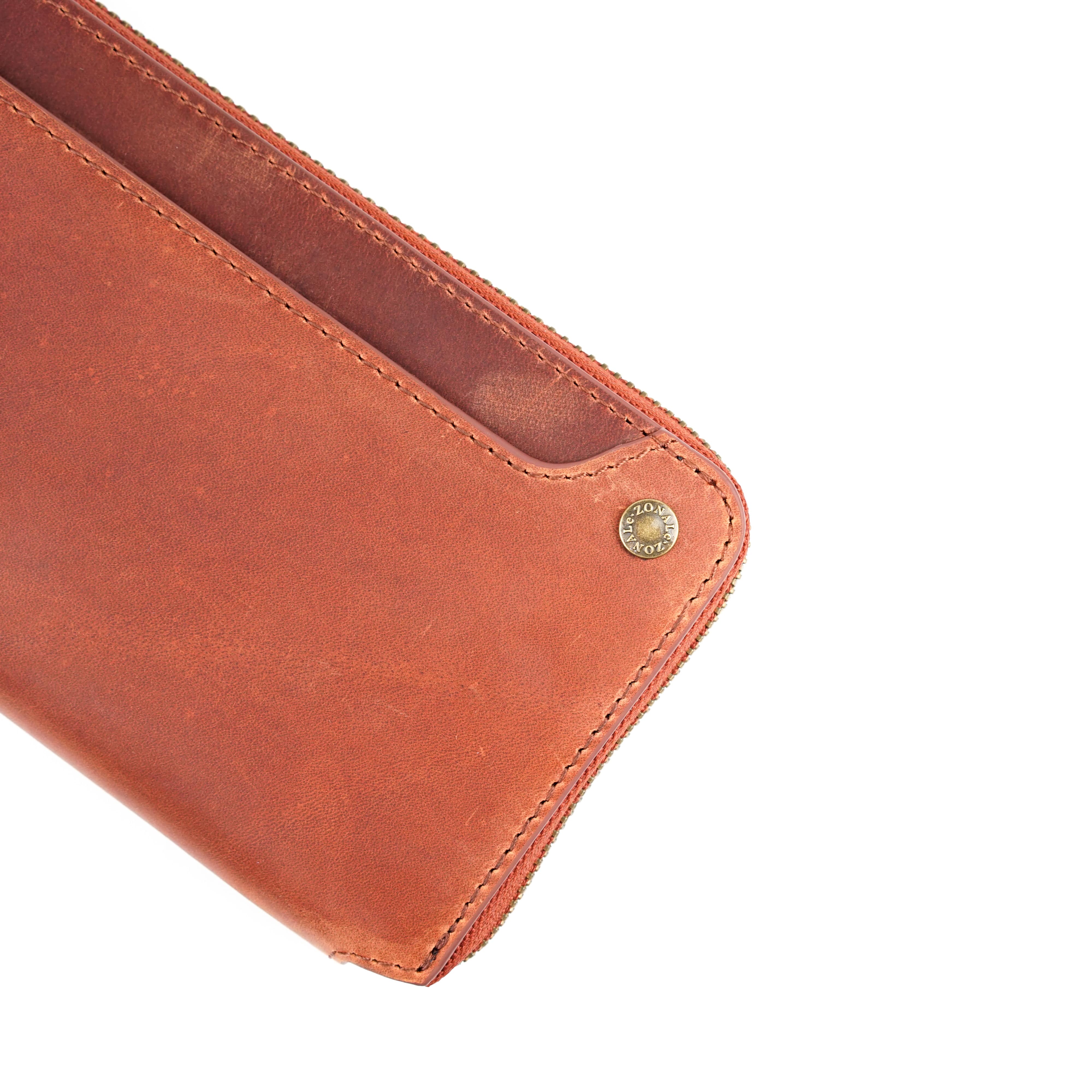 ZONALE VINTAGE ラウンドファスナー長財布 黒色　31143